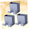 PRETYZOOM 3-Piece Wall-Mounted Holder Set for Phones and Remotes, Gray view 4