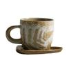 Handmade Brown Coffee Cup and Saucer Set, 250 ml view 1