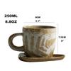 Handmade Brown Coffee Cup and Saucer Set, 250 ml view 2
