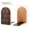 Quteprint Wooden Bookends, 2-Pack, Decorative Book Room Design view 2