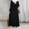 KBOPLEMQ Women's Long-Sleeve Sequin Maxi Abaya, Full-Length Islamic Kaftan and Prayer Dress view 3