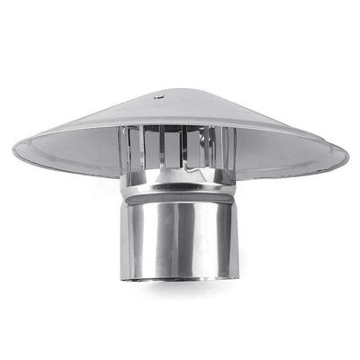 Stainless Steel Chimney Cap with Anti-Downdraft Bird Guard, 150 mm/5.9 in