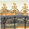 Aluminum Alloy Fence Finials, Gold-Colored, 6-Piece Set, Elegantly Curved view 2