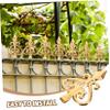 Aluminum Alloy Fence Finials, Gold-Colored, 6-Piece Set, Elegantly Curved view 3