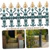 Aluminum Alloy Fence Finials, Gold-Colored, 6-Piece Set, Elegantly Curved view 4
