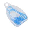 Waterproof Soft Corded Silicone Earplugs for Swimming, 3-Layer Seal (Blue) view 4