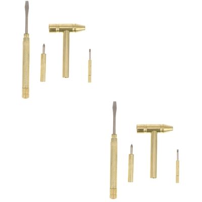 Hemobllo 2-Piece Mini Hammer Multifunctional Tool Set with Screwdrivers for Precision Applications, Model Making, and Jewelry Making