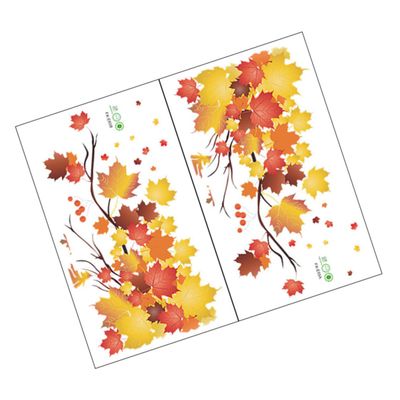 Removable PVC Maple Leaf Wall Decal for Thanksgiving and Fall Parties