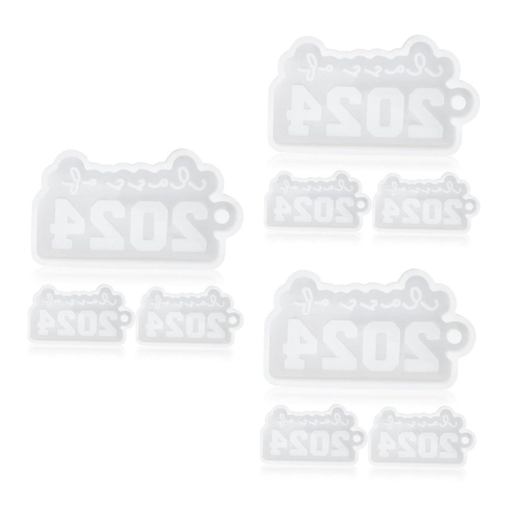TEHAUX 9-Piece Silicone Keychain Mold Set