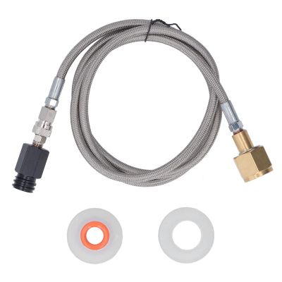 CGA320 CO2 Cylinder Refill Adapter with 60-Inch Stainless Steel Hose