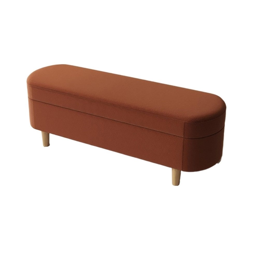 Soft Furry Storage Ottoman Bench for Bedroom