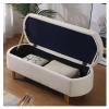 Soft Furry Storage Ottoman Bench for Bedroom view 3
