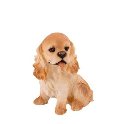 QQYDZSW Tabletop Ornament, Resin Puppy Figurine for Table, Desk, Car, or Home Decor