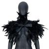 Katutude Gothic Feather Cape Scarf for Women, Black view 1