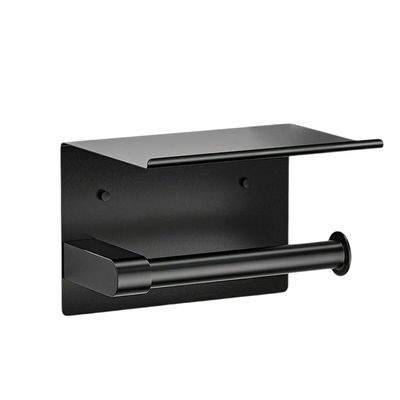 2-Piece Set Stainless Steel Toilet Paper Holders with Phone Shelf