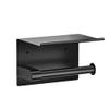 2-Piece Set Stainless Steel Toilet Paper Holders with Phone Shelf view 1