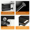 2-Piece Set Stainless Steel Toilet Paper Holders with Phone Shelf view 4