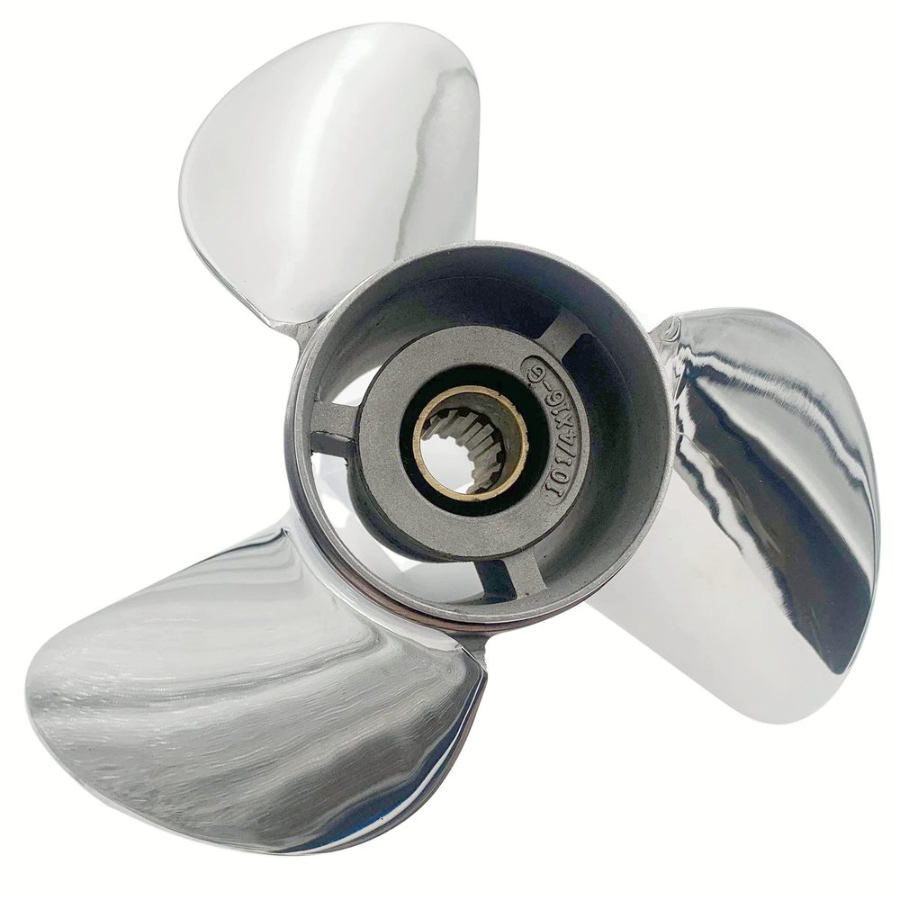 BARDOVEN 35–65 HP 10-1/4 x 16 Stainless Steel Propeller, 13-Tooth, for Suzuki Outboards