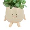 Youany Face Planter, Resin Plant Pot with Swinging Face for Indoor and Outdoor Plants view 1