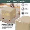 Square Ottoman Slipcover 40x40, 45x45, 50x50 view 4