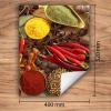 SMTDeco Induction Cooktop Cover, Chili Herbs Red, 40 x 52 cm view 2