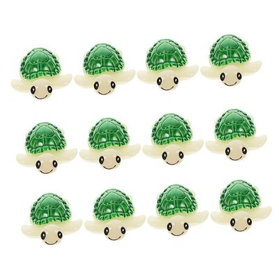 Happyyami Small Turtle Figurines, 12-Piece Resin Set for Fairy Gardens
