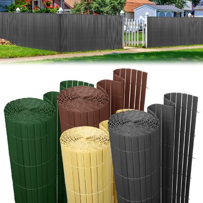 Izrielar PVC Privacy Screen Mat 90 x 500 cm, Bamboo