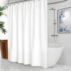 JIAMELUCK Pure White Fabric Shower Curtain, Waterproof Polyester, with Hooks, 130 x 200 cm view 1