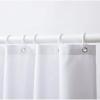JIAMELUCK Pure White Fabric Shower Curtain, Waterproof Polyester, with Hooks, 130 x 200 cm view 3