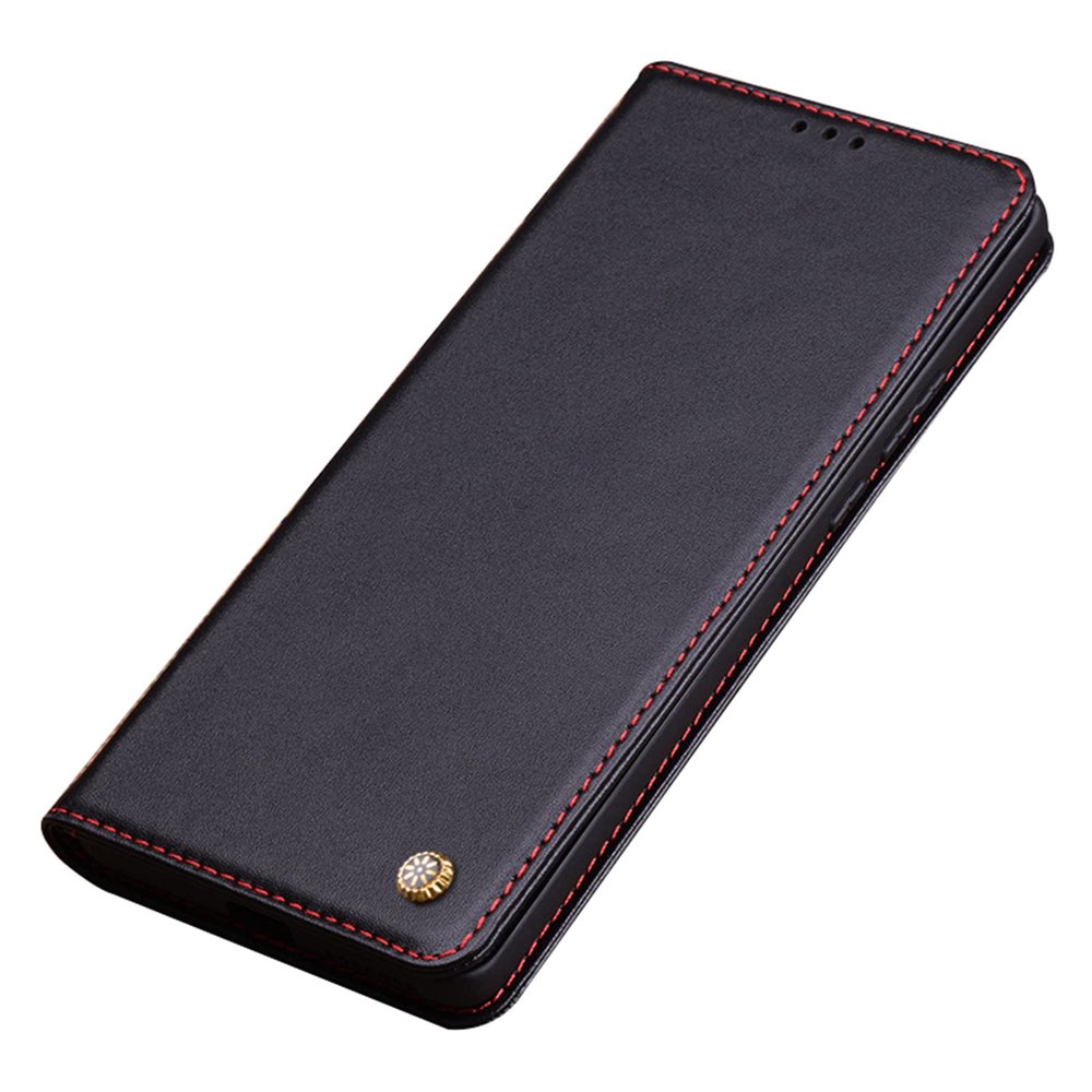 HAZARA Genuine Leather Flip Case for Samsung Galaxy S24 Ultra/S24 Plus/S24, Handmade Top-Grain Leather, Business Style, D, S24 Plus