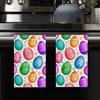 Horienteeon 2-Piece Colorful Easter Egg Kitchen Towel Set, 60 x 40 cm view 2