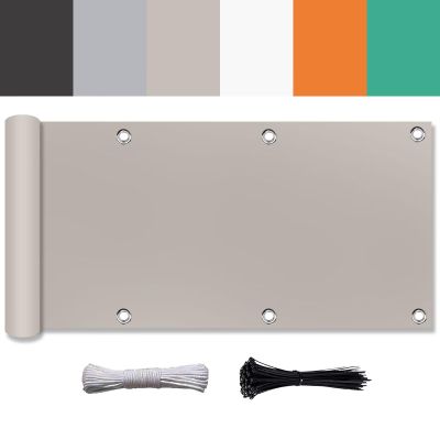 Ufamiluk Balcony Privacy Screen, 50 cm High, Taupe, 50 x 100 cm
