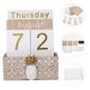 Wooden Calendar Decoration Set, Creative Office Desk Decor view 3