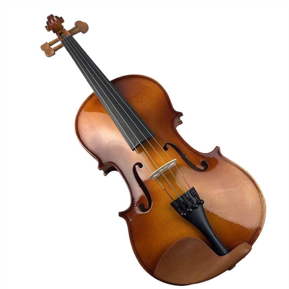 Professional Solid Jujube Wood Violin, Handcrafted Maple Practice Violin, 4/4–1/10 (Color: 1/2)