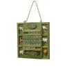 Perpetual Flip Wooden Calendar, Vintage Green Wall Hanging view 1