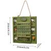 Perpetual Flip Wooden Calendar, Vintage Green Wall Hanging view 2