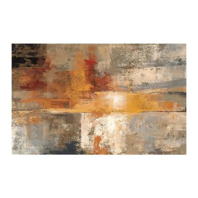 Rumlly Gold Gray Abstract Canvas Print, Modern Wall Art, 60 x 90 cm, No Frame