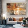 Rumlly Gold Gray Abstract Canvas Print, Modern Wall Art, 60 x 90 cm, No Frame view 2