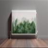 Muralo Radiator Cover, Green Watercolor Leaves, 100 x 60 cm view 4