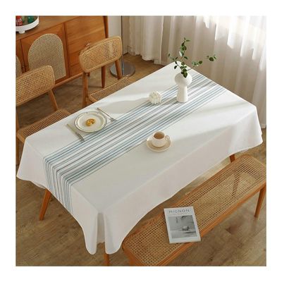 Gualiy Square Waffle Tablecloth, 140 x 140 cm, Washable, White