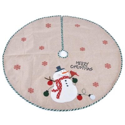 XHTLLO Christmas Tree Skirt, Fabric, Comfortable, Durable, Christmas Tree Mat, No Color Fading After Washing, Reusable Christmas Decoration, Floor Protection, 110 cm