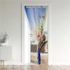 Odot Blackout Door Curtain with Hydrangea Floral Pattern, Room Divider, 80 x 150 cm view 2