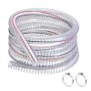 QUARKZMAN 1" ID x 5 ft PVC Steel-Wire-Reinforced Hose, Clear view 1