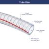 QUARKZMAN 1" ID x 5 ft PVC Steel-Wire-Reinforced Hose, Clear view 2