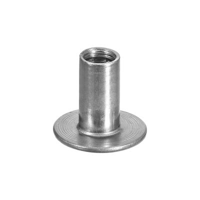QUARKZMAN M8 T-Nuts, 24-Pack Carbon Steel Round-Base Weld Nuts, 20 mm