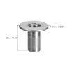 QUARKZMAN M8 T-Nuts, 24-Pack Carbon Steel Round-Base Weld Nuts, 20 mm view 3