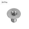 QUARKZMAN M8 T-Nuts, 24-Pack Carbon Steel Round-Base Weld Nuts, 20 mm view 4