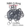 20-Piece Black NBR O-Ring Seals, 0.8 mm CS, OD 2.5–43 mm (OD 27 mm) view 2