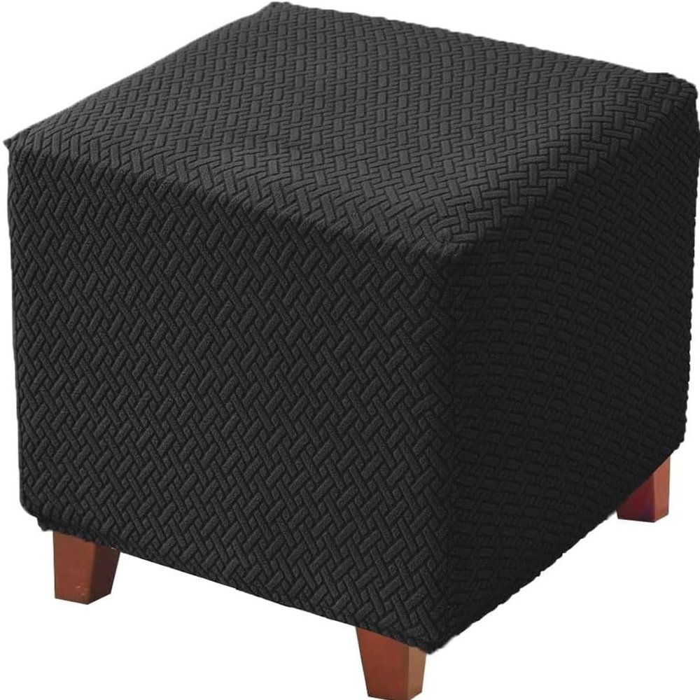 Stretch Ottoman Cover for Square Footstools, 40x40–60x60 cm