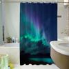 MEVASA Aurora Blue Shower Curtain, 240 x 200 cm, Waterproof, Mold-Resistant, Washable, with 12 Rings view 3
